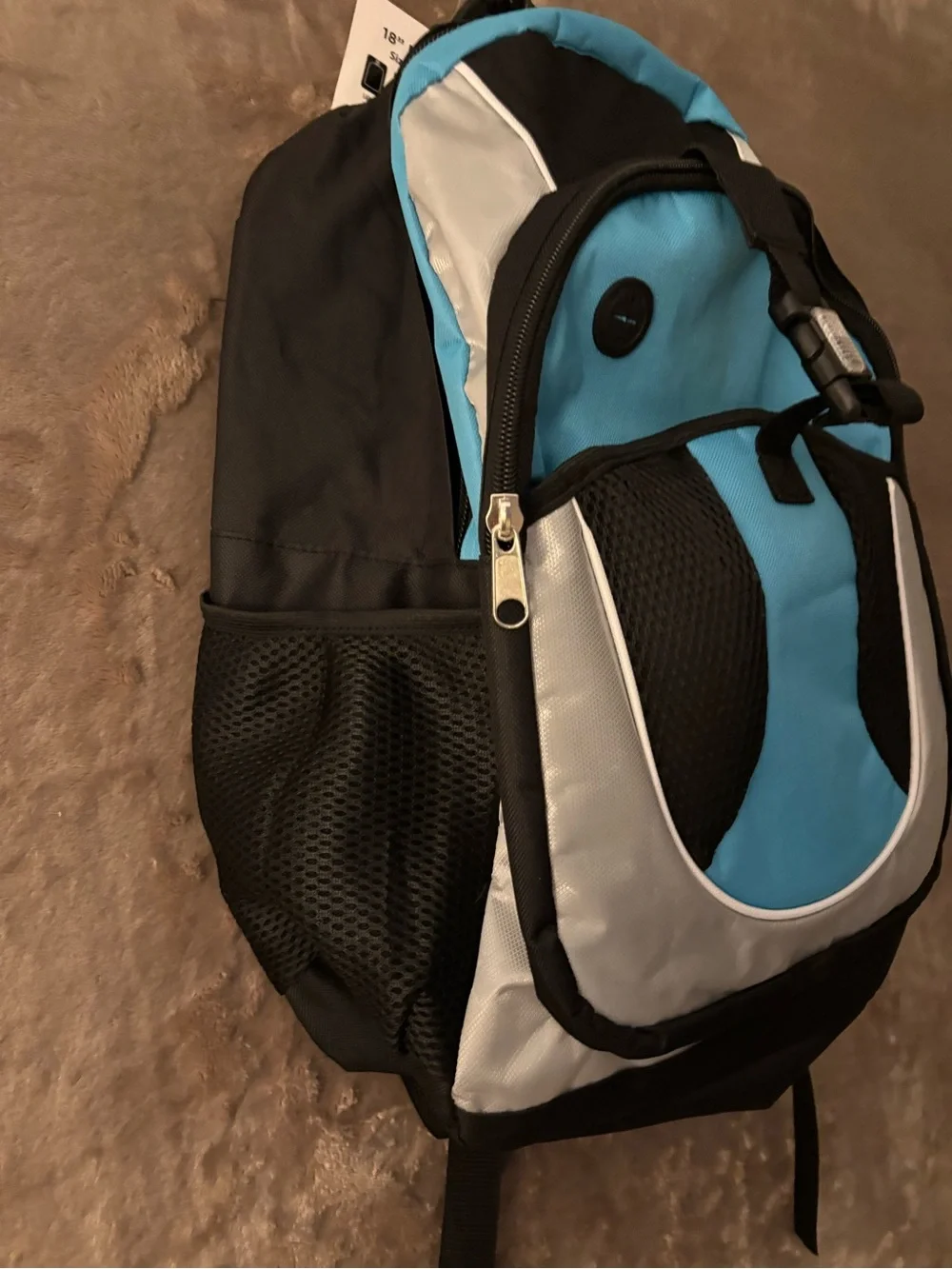 Men's (Unisex) Black & Blue Everyday Backpack - Unbranded 18x13x6